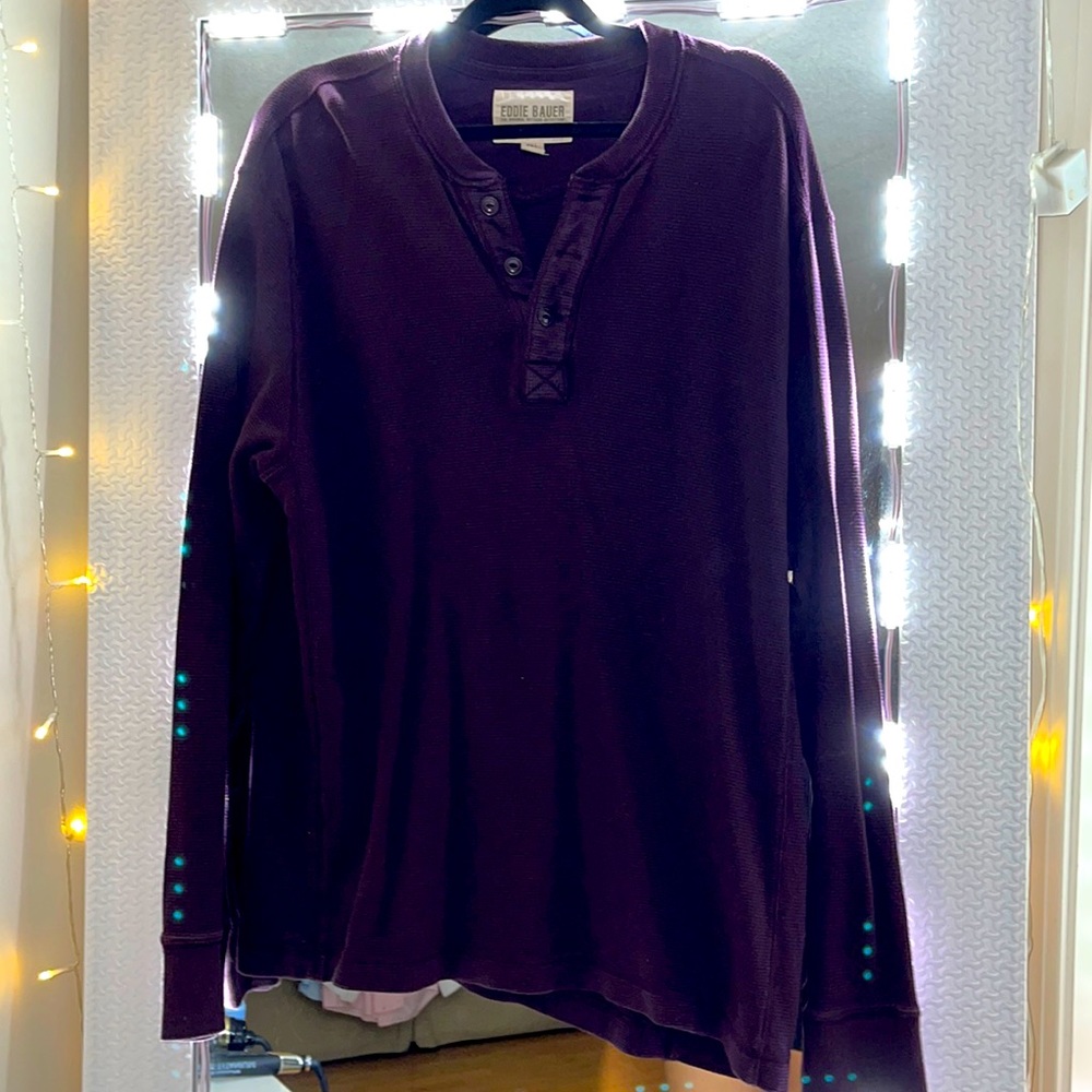 Eddie Bauer 3 button up sweater